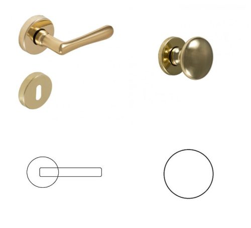 Nosztalgia Brass WC Button/Handle