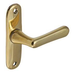   Stefánia s tvarovaným štítom Liata mosadz Okenná polovičná kľučka