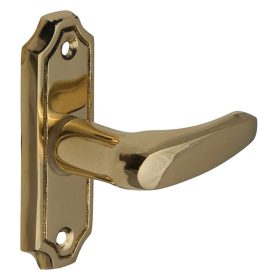 Anglická mosadzná okenná kľučka v tvare "L".