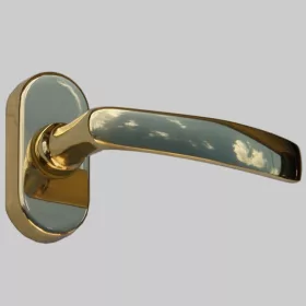   Páró Erkélykilincs Réz Pozíciónáló Mechanikával Nagyalakú Ablakfélkilincs Kilincs