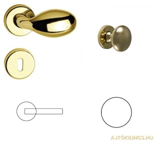 Brass WC Button/Handle