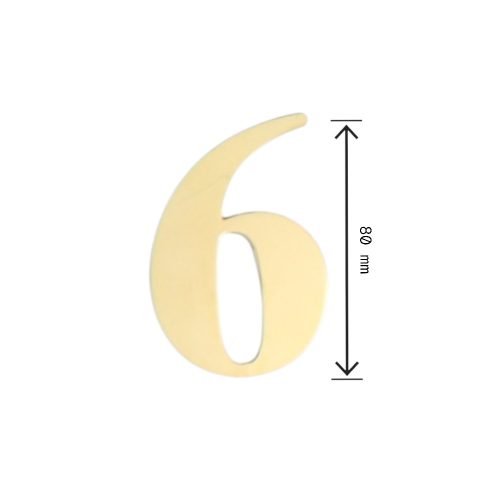 Laser cut House number 6/9 Copper