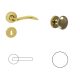 Madeira Brass WC Button/Handle