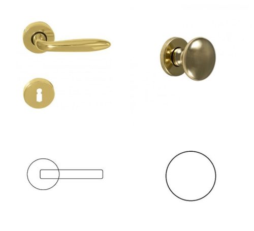 Futura Brass PZ Button/Handle