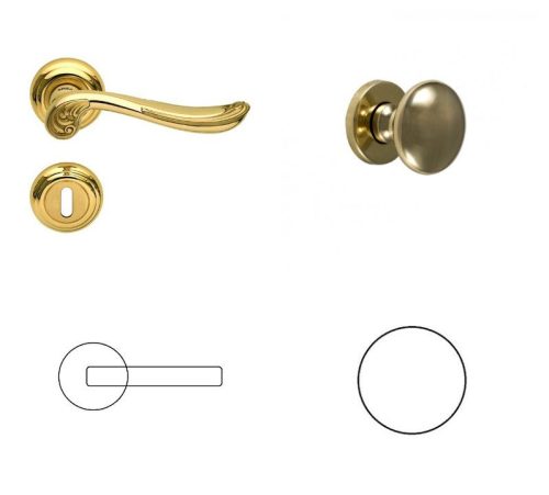 Mandeli Lord Brass WC Button/Handle
