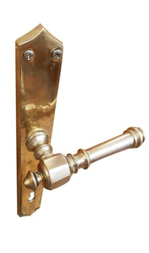 Alt Wien Special Peaked Shielded Door Handle Brass 88 mm PZ