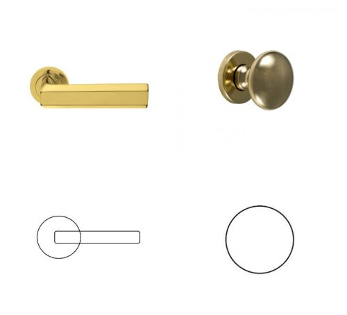 Exe Brass WC Button/Handle