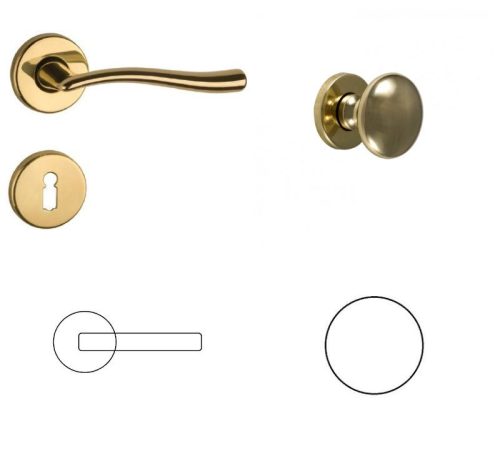 Polaris Brass WC Button/Handle
