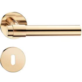   ALLURE ajtókilincs kerek rozettás R SLIM fényes sárgaréz - CORONA PREMIUM BB