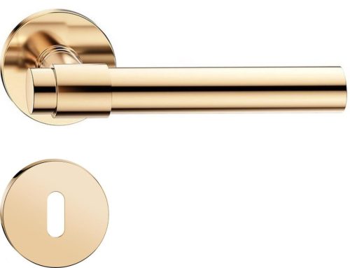 ALLURE ajtókilincs kerek rozettás R SLIM fényes sárgaréz - CORONA PREMIUM BB