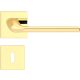 BELLA ajtóajtókilincs négyzet alakú rozettás Q SLIM vékony fényes sárgaréz BB
