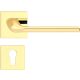 BELLA ajtóajtókilincs négyzet alakú rozettás Q SLIM vékony fényes sárgaréz PZ