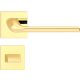 BELLA ajtóajtókilincs négyzet alakú rozettás Q SLIM vékony fényes sárgaréz WC