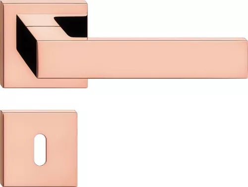 CUBE ajtóajtókilincs négyzet alakú rozettás rozéarany BB