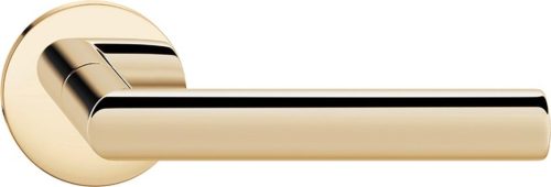 ELLE ajtókilincs kerek rozettás R SLIM vékony fényes sárgaréz - CORONA PREMIUM Csak kilincs felső r