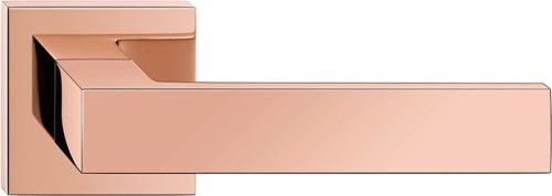 FOCUS ajtókilincs szögletes rozettás rozéarany - CORONA PREMIUM Csak kilincs felső rozettán
