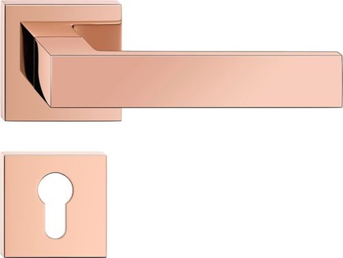 FOCUS ajtókilincs szögletes rozettás rozéarany - CORONA PREMIUM PZ