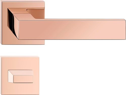 FOCUS ajtókilincs szögletes rozettás rozéarany - CORONA PREMIUM WC