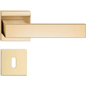   GRAND ajtókilincs szögletes rozettás fényes sárgaréz - CORONA PREMIUM BB