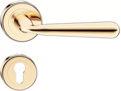 HANDY ajtókilincs kerek rozettás R CLASSIC fényes sárgaréz - CORONA PREMIUM PZ
