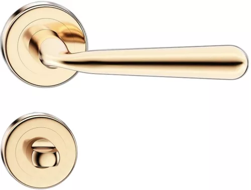HANDY ajtókilincs kerek rozettás R CLASSIC fényes sárgaréz - CORONA PREMIUM WC