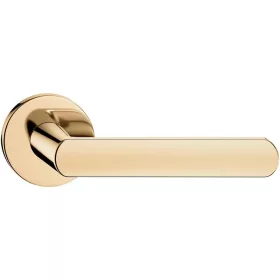   ICONA ajtóajtókilincs négyzet alakú rozettás Q SLIM vékony fényes sárgaréz - CORONA PREMIUM BB