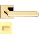 LUNA ajtóajtókilincs négyzet alakú rozettás Q SLIM vékony fényes sárgaréz színű WC