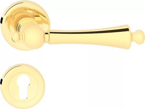 OLIVIA R ajtókilincs klasszikus rozettás fényes sárgaréz színű PZ