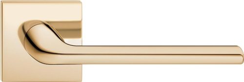 SCANDI ajtóajtókilincs négyzet alakú rozettás Q SLIM vékony fényes sárgaréz - CORONA PREMIUM Csak k