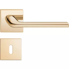   SCANDI ajtóajtókilincs négyzet alakú rozettás Q SLIM vékony fényes sárgaréz - CORONA PREMIUM BB