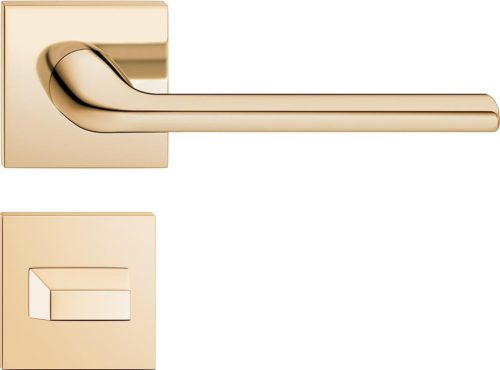 SCANDI ajtóajtókilincs négyzet alakú rozettás Q SLIM vékony fényes sárgaréz - CORONA PREMIUM WC