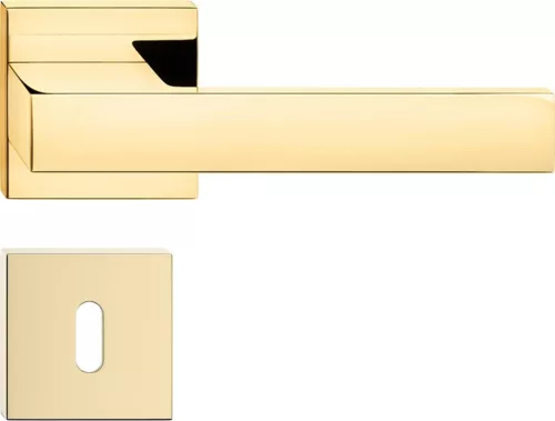 TOTAL ajtóajtókilincs szögletes rozettás fényes sárgaréz BB