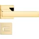 TOTAL ajtóajtókilincs szögletes rozettás fényes sárgaréz WC