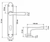 Előkapu nagyméretű kilincs 105 mm PZ