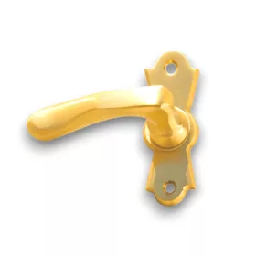   Alt Wien Okno "L" Rukoväť Ohýbaná saténová drhnutá mosadz