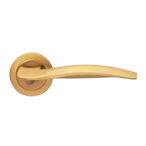 Wind Italian Round rosette Handle set Satin Brass surface BB