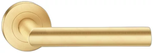 NOVA ajtóajtókilincs kerek rozettás PVD matt sárgaréz Csak kilincs felső rozettán