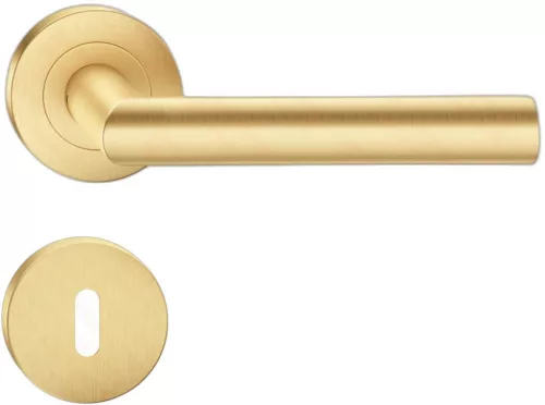 NOVA ajtóajtókilincs kerek rozettás PVD matt sárgaréz BB