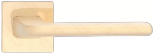 DIVA/DISCO ajtókilincs szögletes K rozettás - FIT rozettás 6mm szálcsiszolt sárgaréz Csak kilincs f