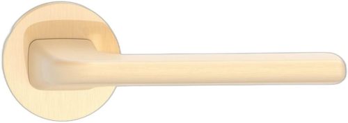 DIVA/DISCO ajtókilincs kerek rozettás J - 6 mm-es rozettás FIT szálcsiszolt sárgaréz Csak kilincs f