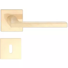   ELSA/VENA ajtókilincs szögletes K rozettás - FIT rozettás 6mm szálcsiszolt sárgaréz BB