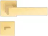 RUMBA ajtókilincs négyzet alakú K rozettás - FIT rozettás 6mm matt sárgaréz WC