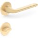 BELLA ajtóajtókilincs kerek rozettás R SLIM vékony szatén sárgaréz WC