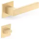 CUBE ajtóajtókilincs négyzet alakú rozettás Q SLIM vékony szatén sárgaréz WC