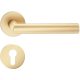 ELLE ajtókilincs kerek rozettás R SLIM vékony szatén sárgaréz - CORONA PREMIUM PZ