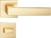 FOCUS ajtóajtókilincs szögletes rozettás Q SLIM vékony szatén sárgaréz - CORONA PREMIUM WC