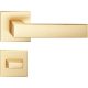 FOCUS ajtóajtókilincs szögletes rozettás Q SLIM vékony szatén sárgaréz - CORONA PREMIUM WC