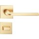 SCANDI ajtóajtókilincs négyzet alakú rozettás Q SLIM vékony szatén sárgaréz - CORONA PREMIUM WC