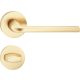 SCANDI ajtókilincs kerek rozettás R SLIM vékony szatén sárgaréz - CORONA PREMIUM WC