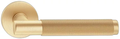 TIME ajtókilincs kerek rozettás R SLIM szatén sárgaréz - CORONA PREMIUM Csak kilincs felső rozettán